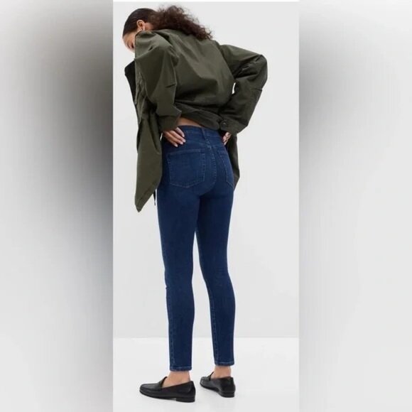 Gap 1969 High Rise Skinny Dark Wash Jeans Size 6 - Picture 2 of 5